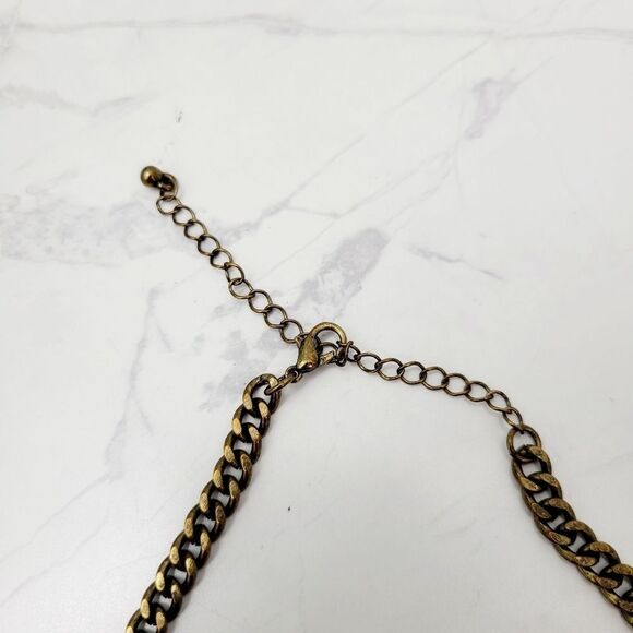 Vintage Blue Bohemian Rhinestone Necklace - Picture 9 of 9